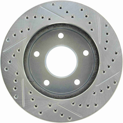 StopTech Select Sport Drilled And Slotted Brake Rotor;Front And Rear Right