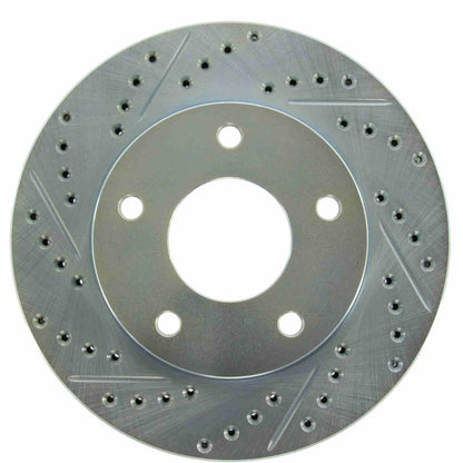 StopTech Select Sport Drilled And Slotted Brake Rotor;Front And Rear Right