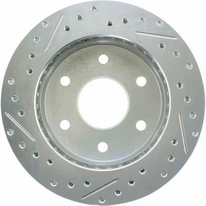 StopTech Select Sport Drilled And Slotted Brake Rotor; Front Left