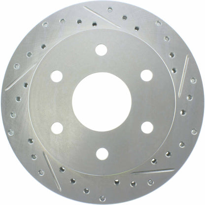 StopTech Select Sport Drilled And Slotted Brake Rotor; Front Left