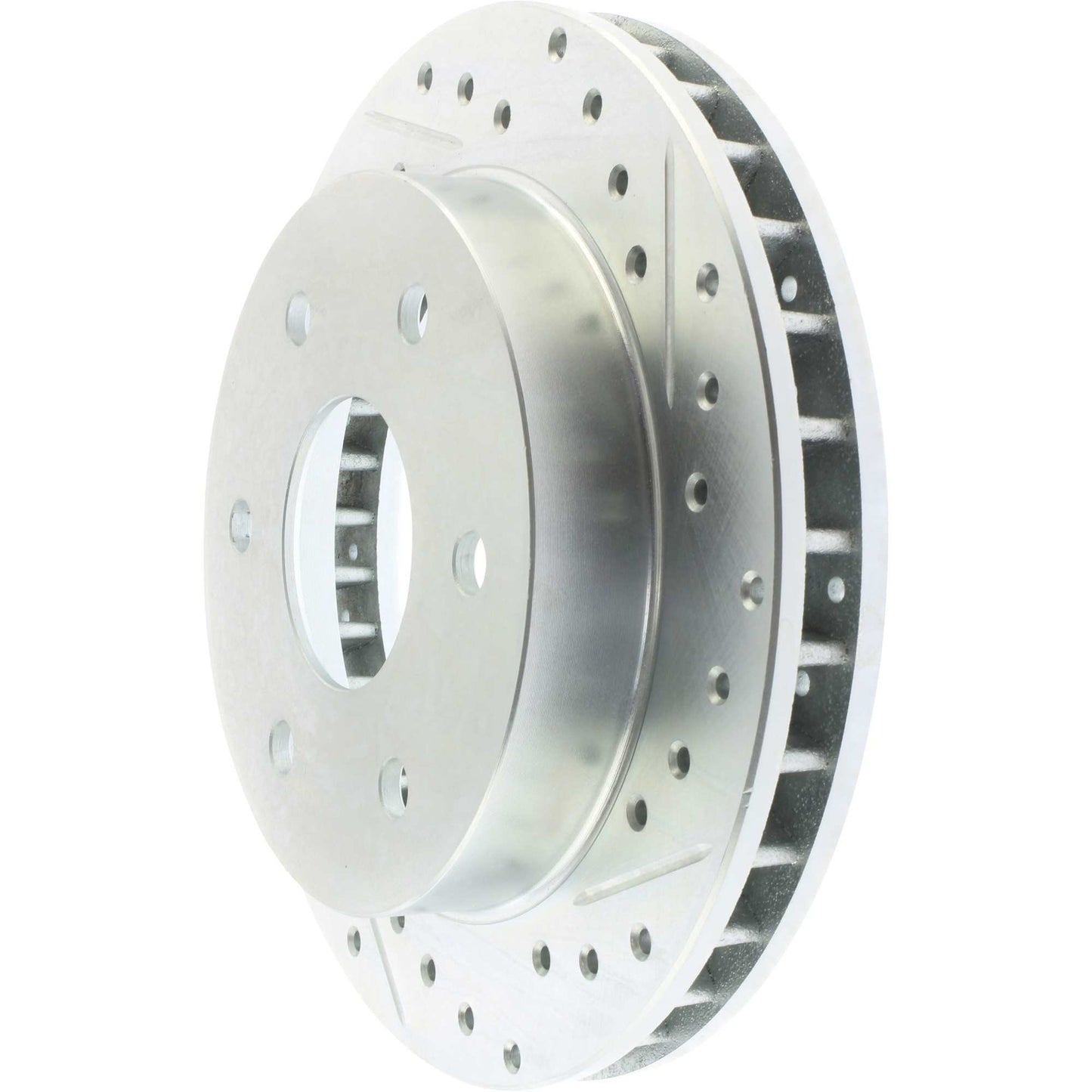 StopTech Select Sport Drilled And Slotted Brake Rotor; Front Left