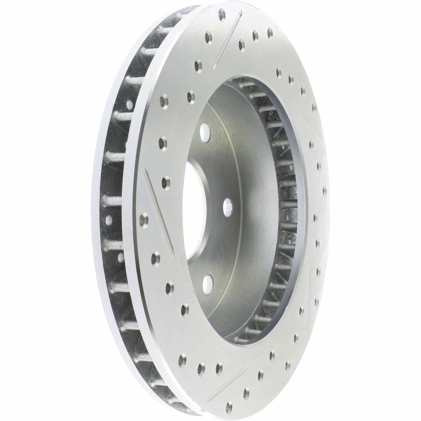 StopTech Select Sport Drilled And Slotted Brake Rotor; Front Left
