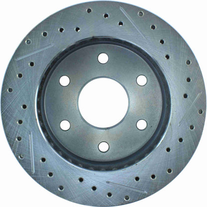 StopTech Select Sport Drilled And Slotted Brake Rotor; Front Right