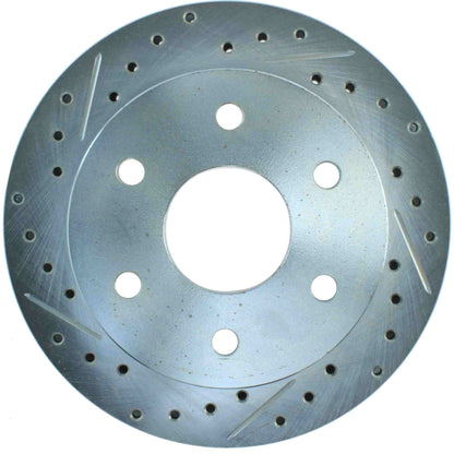 StopTech Select Sport Drilled And Slotted Brake Rotor; Front Right