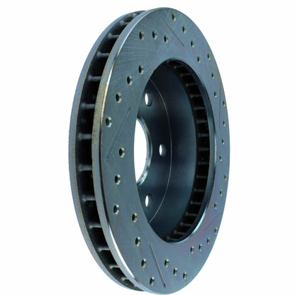 StopTech Select Sport Drilled And Slotted Brake Rotor; Front Right