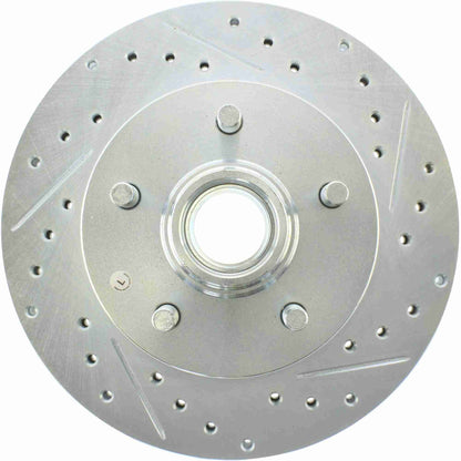 StopTech Select Sport Drilled And Slotted Brake Rotor; Front Left