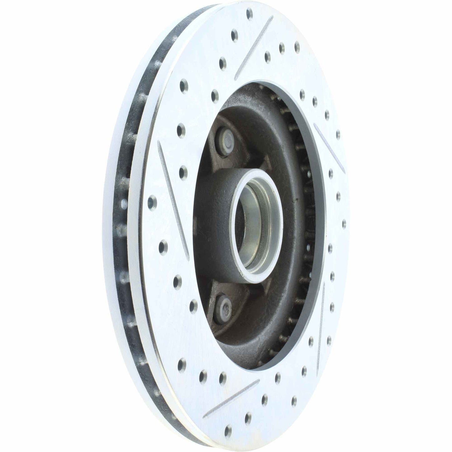StopTech Select Sport Drilled And Slotted Brake Rotor; Front Left