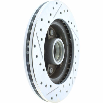 StopTech Select Sport Drilled And Slotted Brake Rotor; Front Left