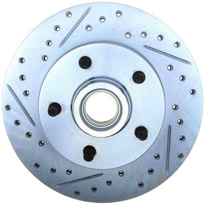 StopTech Select Sport Drilled And Slotted Brake Rotor; Front Right