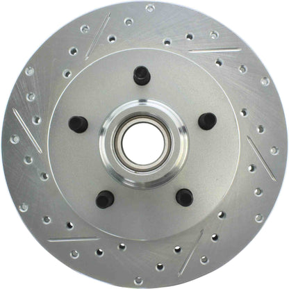 StopTech Select Sport Drilled And Slotted Brake Rotor; Front Right