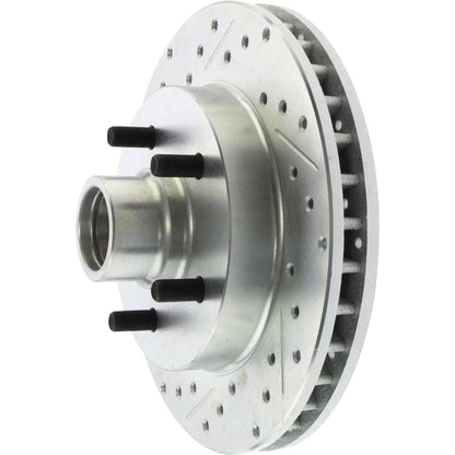 StopTech Select Sport Drilled And Slotted Brake Rotor; Front Right