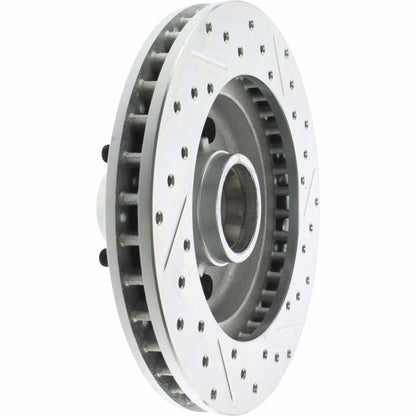 StopTech Select Sport Drilled And Slotted Brake Rotor; Front Right
