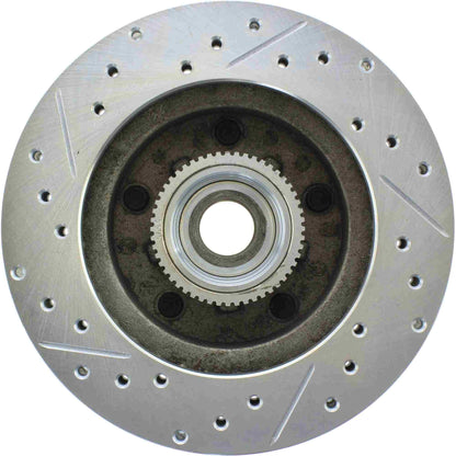 StopTech Select Sport Drilled And Slotted Brake Rotor; Front Left