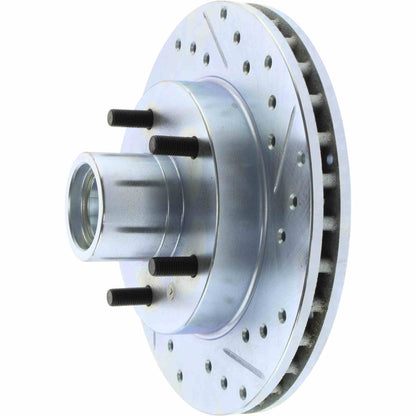 StopTech Select Sport Drilled And Slotted Brake Rotor; Front Left