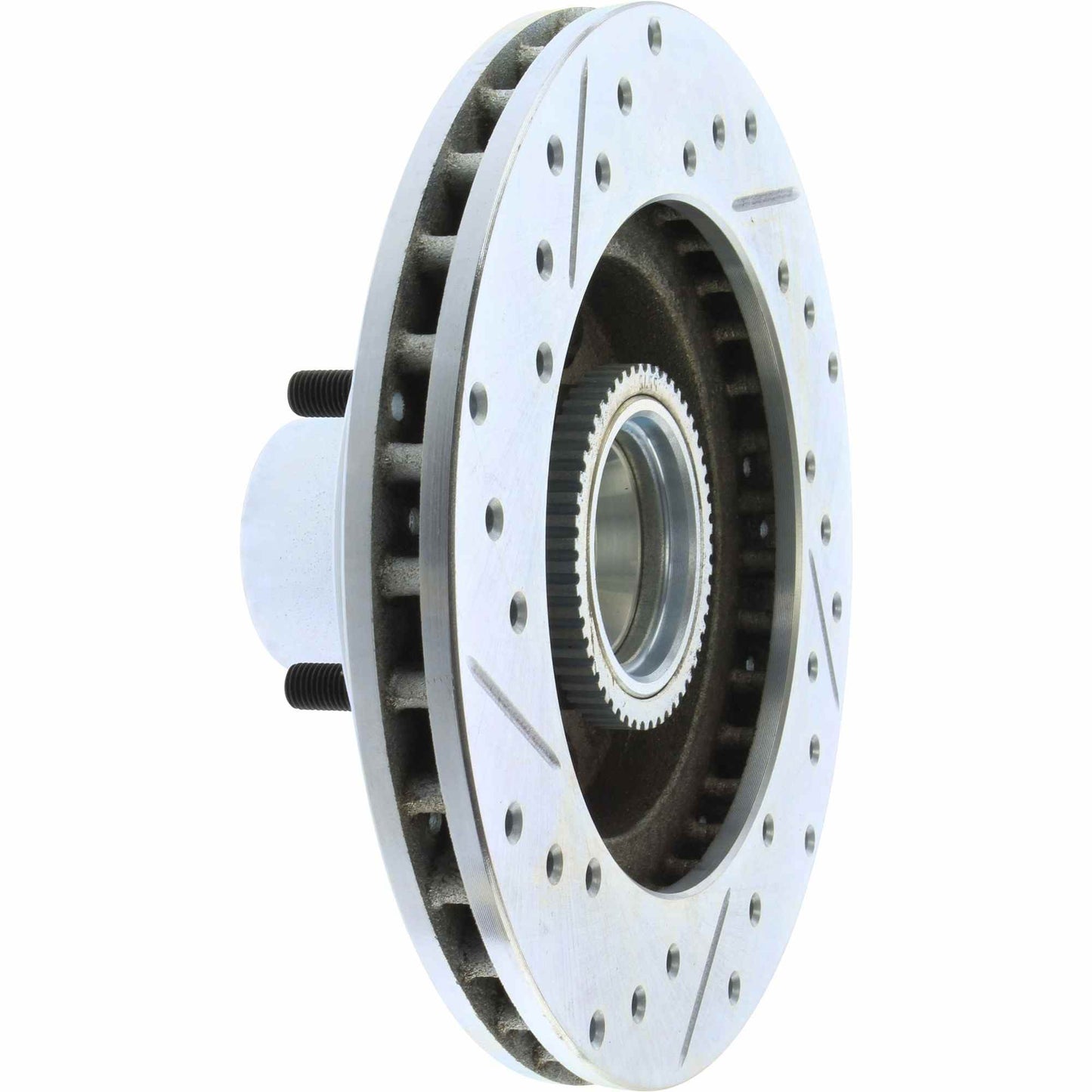 StopTech Select Sport Drilled And Slotted Brake Rotor; Front Left