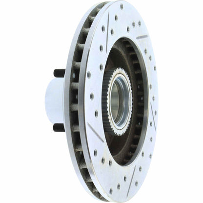 StopTech Select Sport Drilled And Slotted Brake Rotor; Front Left