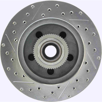 StopTech Select Sport Drilled And Slotted Brake Rotor; Front Left