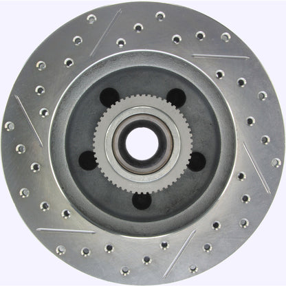 StopTech Select Sport Drilled And Slotted Brake Rotor; Front Left