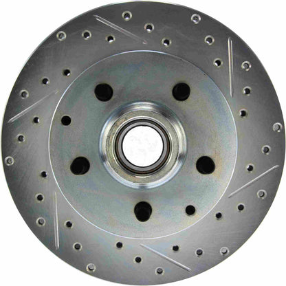 StopTech Select Sport Drilled And Slotted Brake Rotor; Front Left