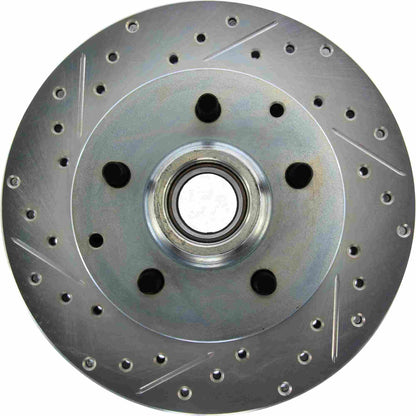 StopTech Select Sport Drilled And Slotted Brake Rotor; Front Right