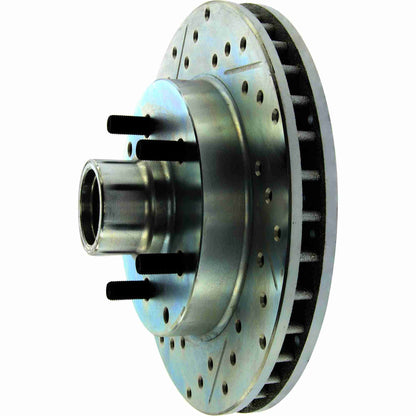 StopTech Select Sport Drilled And Slotted Brake Rotor; Front Right