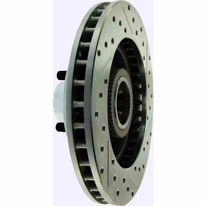 StopTech Select Sport Drilled And Slotted Brake Rotor; Front Right
