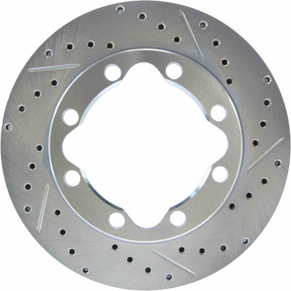 StopTech Select Sport Drilled And Slotted Brake Rotor; Front Left
