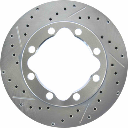 StopTech Select Sport Drilled And Slotted Brake Rotor; Front Right
