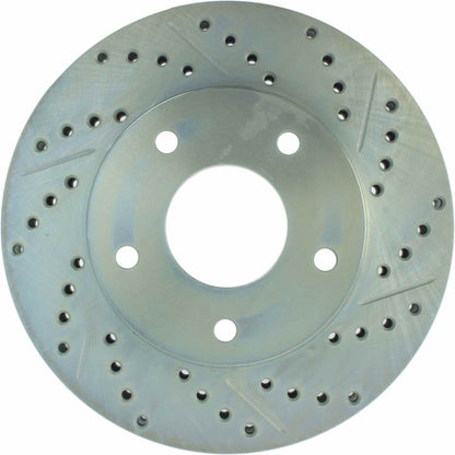 StopTech Select Sport Drilled And Slotted Brake Rotor; Front Left