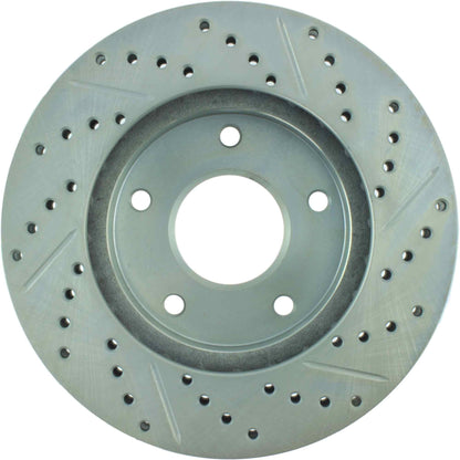 StopTech Select Sport Drilled And Slotted Brake Rotor; Front Right