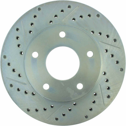 StopTech Select Sport Drilled And Slotted Brake Rotor; Front Right