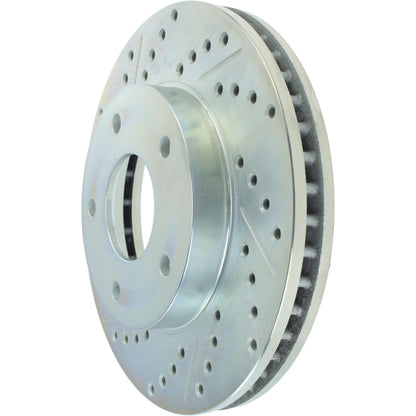 StopTech Select Sport Drilled And Slotted Brake Rotor; Front Right