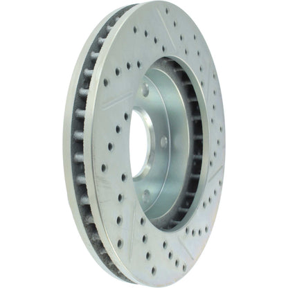 StopTech Select Sport Drilled And Slotted Brake Rotor; Front Right