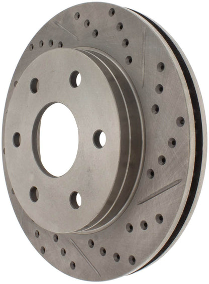 StopTech  Select Sport Drilled And Slotted Brake Rotor; Front Left