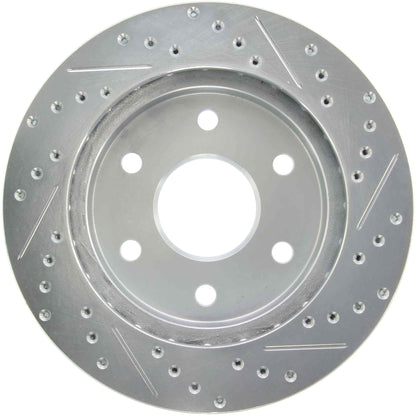 StopTech Select Sport Drilled And Slotted Brake Rotor; Front Right