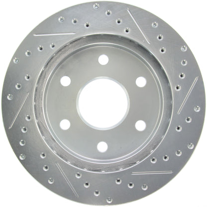 StopTech Select Sport Drilled And Slotted Brake Rotor; Front Right