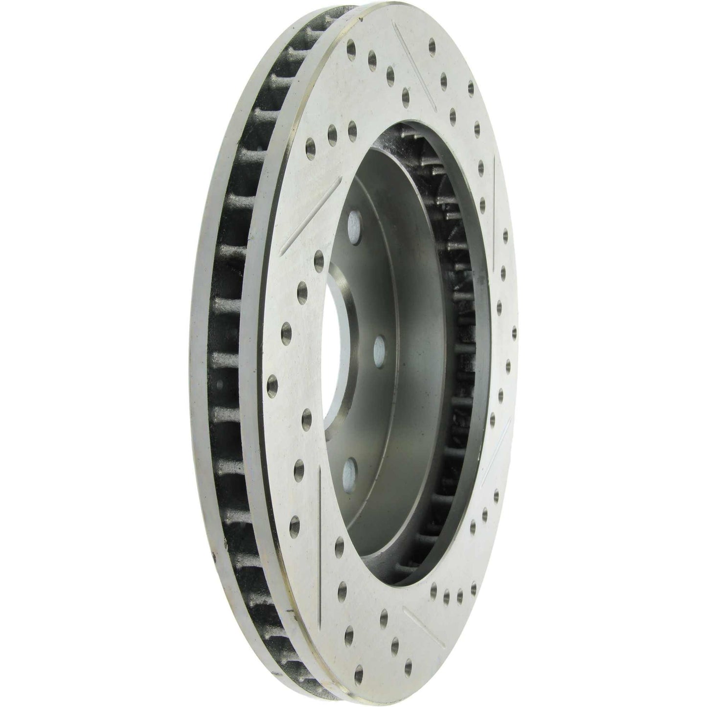 StopTech Select Sport Drilled And Slotted Brake Rotor; Front Right