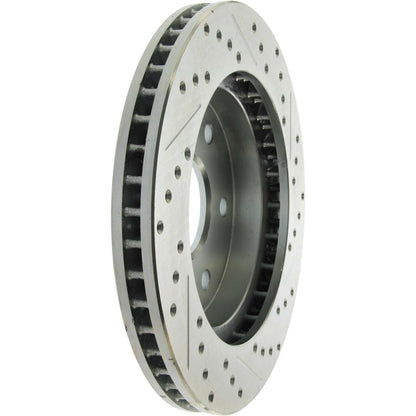 StopTech Select Sport Drilled And Slotted Brake Rotor; Front Right