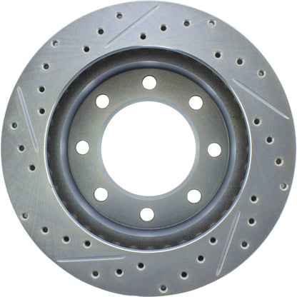 StopTech Select Sport Drilled And Slotted Brake Rotor; Front Left