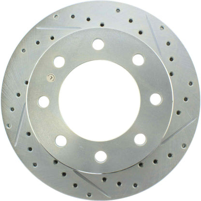 StopTech Select Sport Drilled And Slotted Brake Rotor; Front Left