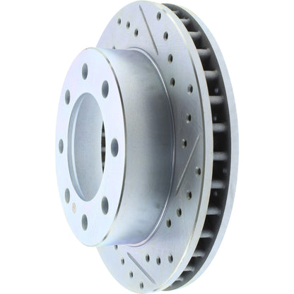 StopTech Select Sport Drilled And Slotted Brake Rotor; Front Left