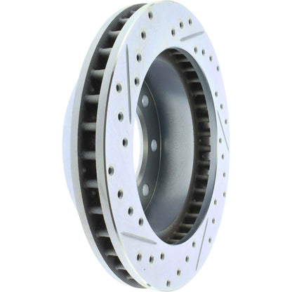 StopTech Select Sport Drilled And Slotted Brake Rotor; Front Left