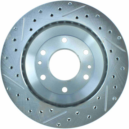 StopTech Select Sport Drilled And Slotted Brake Rotor; Front Left
