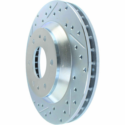 StopTech Select Sport Drilled And Slotted Brake Rotor; Front Right