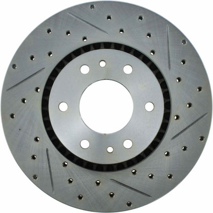 StopTech Select Sport Drilled And Slotted Brake Rotor; Front Left