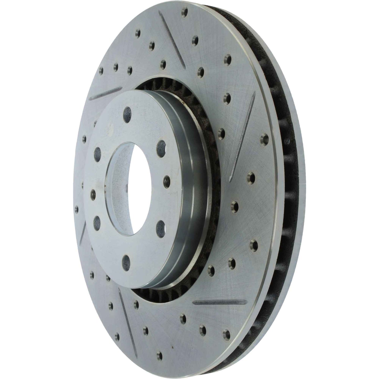 StopTech Select Sport Drilled And Slotted Brake Rotor; Front Left