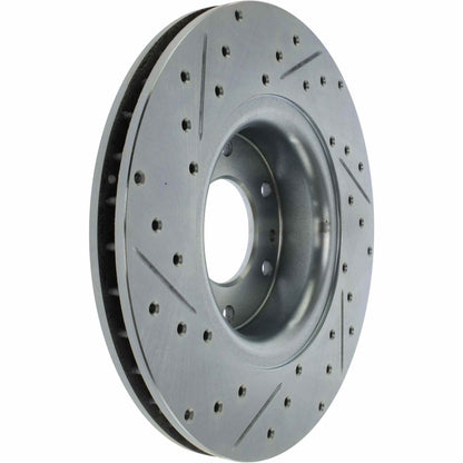 StopTech Select Sport Drilled And Slotted Brake Rotor; Front Left