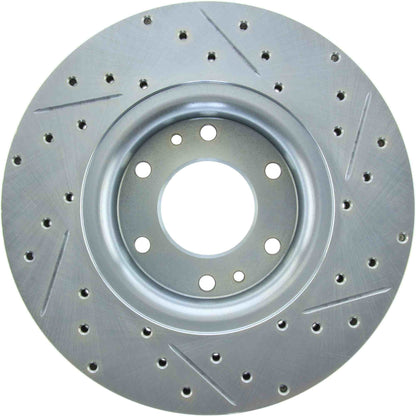 StopTech Select Sport Drilled And Slotted Brake Rotor; Front Right