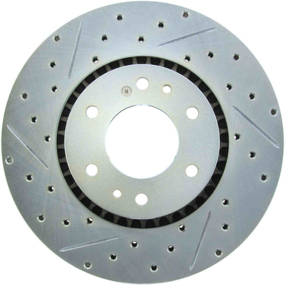 StopTech Select Sport Drilled And Slotted Brake Rotor; Front Right