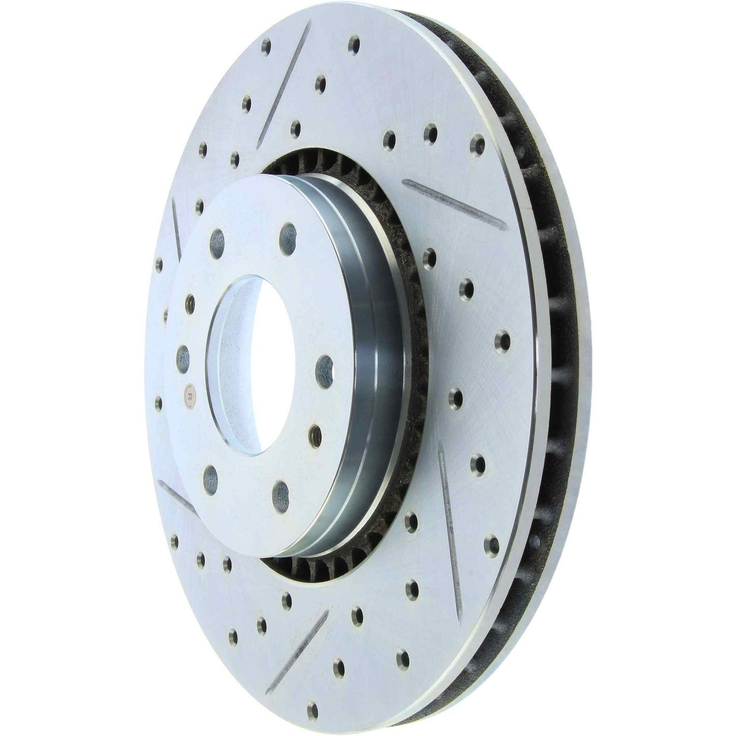 StopTech Select Sport Drilled And Slotted Brake Rotor; Front Right